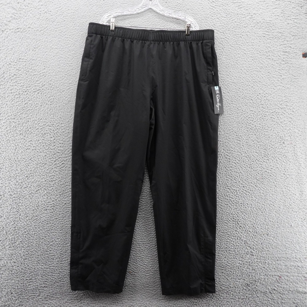 Walter Hagen Perfect 11 Rain Pants XXL Men Black Elastic Waist Zip Ankle NEW $70